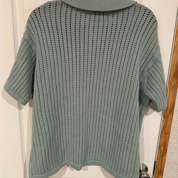 American Eagle sage Knit polo - Picture 3 of 3